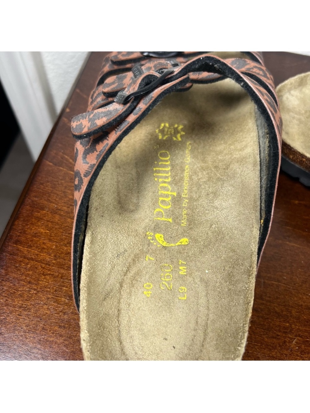 BIRKENSTOCK Papillio LEOPARD PRINT SANDALS 3-Strap FLORIDA Style🤎9 US/40 EUR - Picture 8 of 10